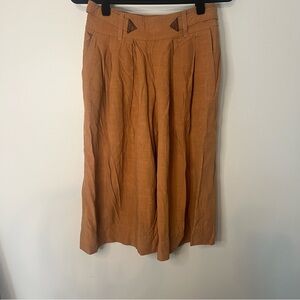 Elevenses Anthropologie Rust Orange Wide Leg Pants Size 4